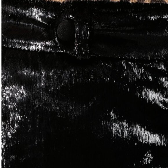 NWT RtA black metallic sheen “tinsel”-look and feel velvet-like tailored trouser - Picture 8 of 16